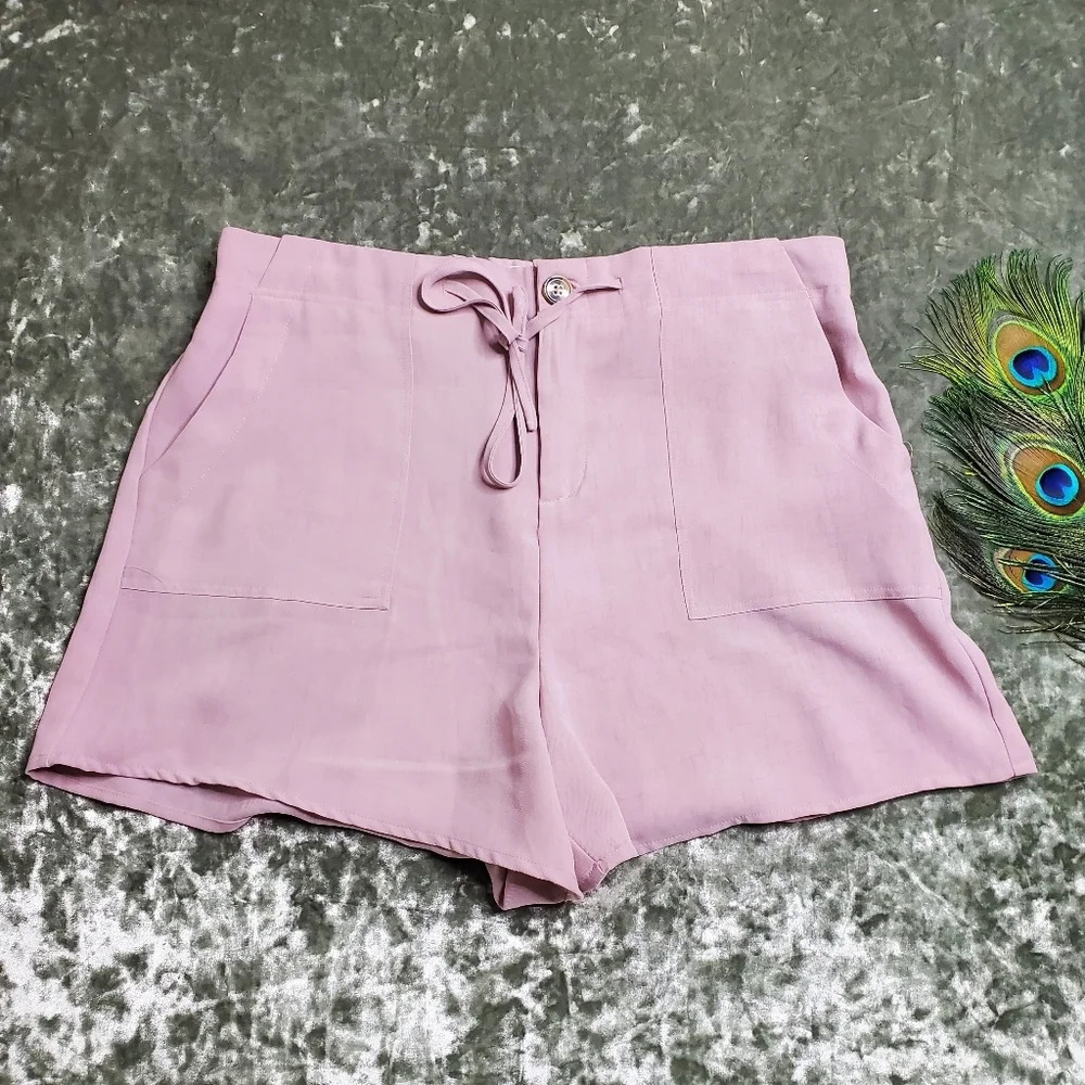 Melloday Purple High Waist‎ Shorts